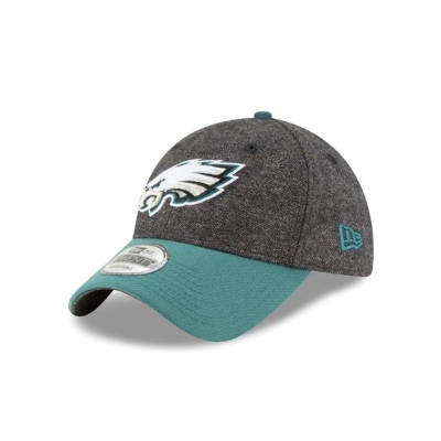 Grey Philadelphia Eagles Hat - New Era NFL Tweed Turn 9TWENTY Adjustable Caps USA7692580